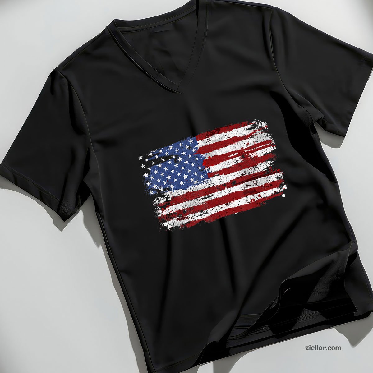 American Flag USA United States of America US 4th July V-Neck Shirt