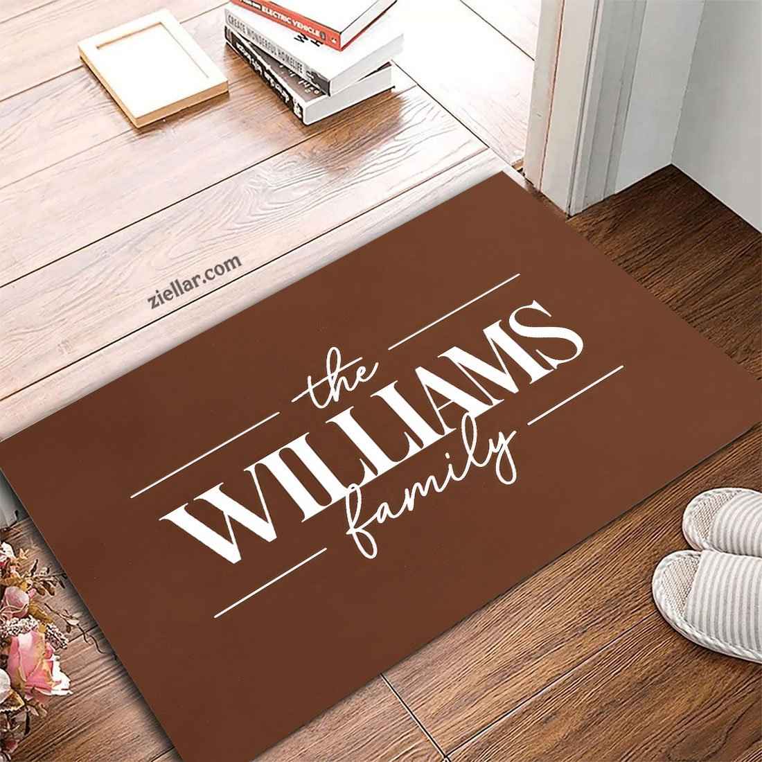 Custom Family Name Doormat - Personalized Last Name Rug for Stylish Entryway