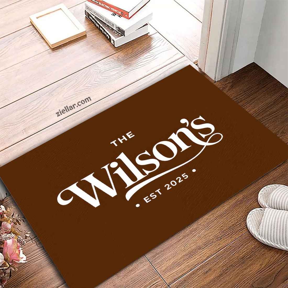 Custom Last Name Doormat - Unique Family Welcome Mat for Elegant Home Decor