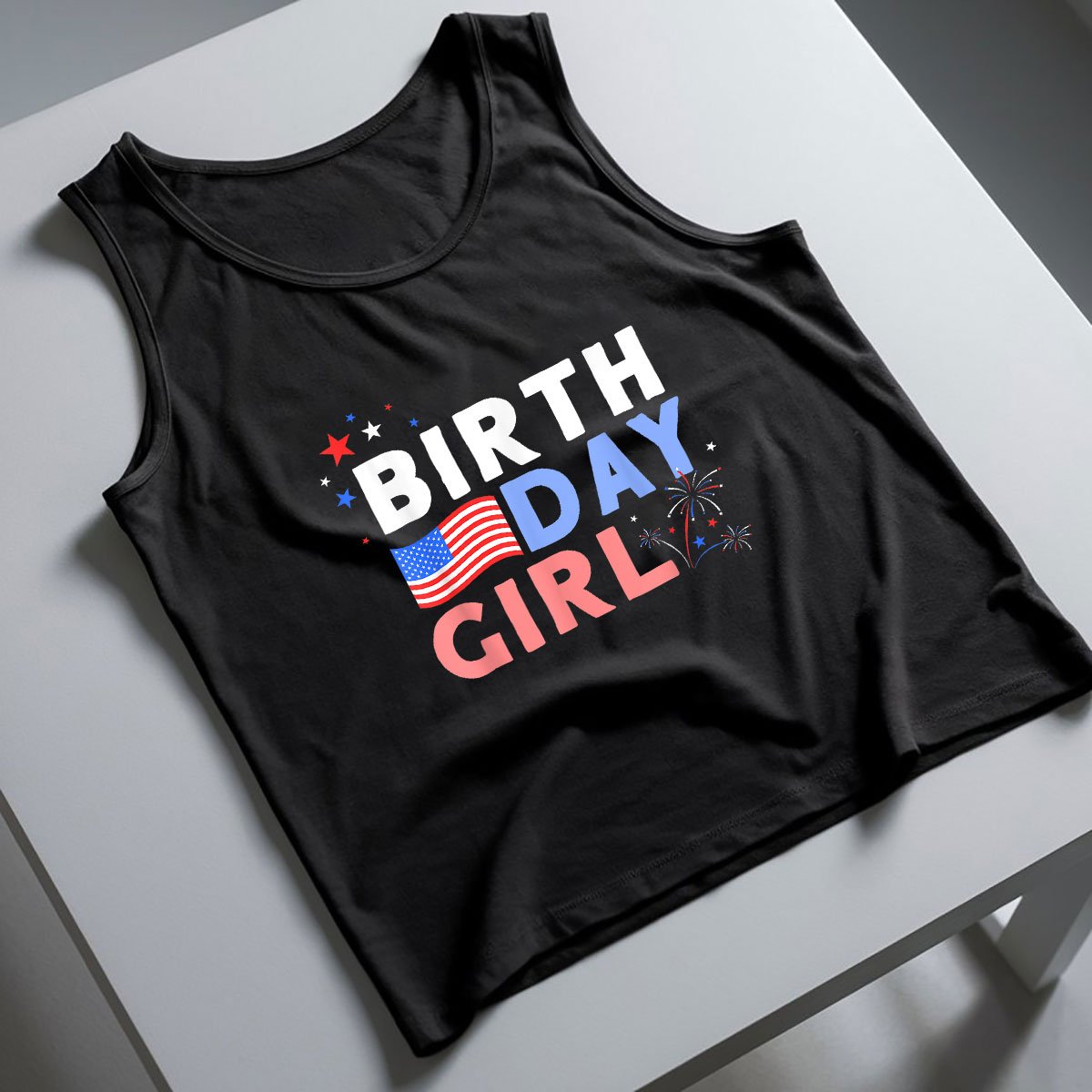 Cute It's My Birthday 4th of July Design For Women Tank Top Shirt, Patriotic USA Independence Day Gift