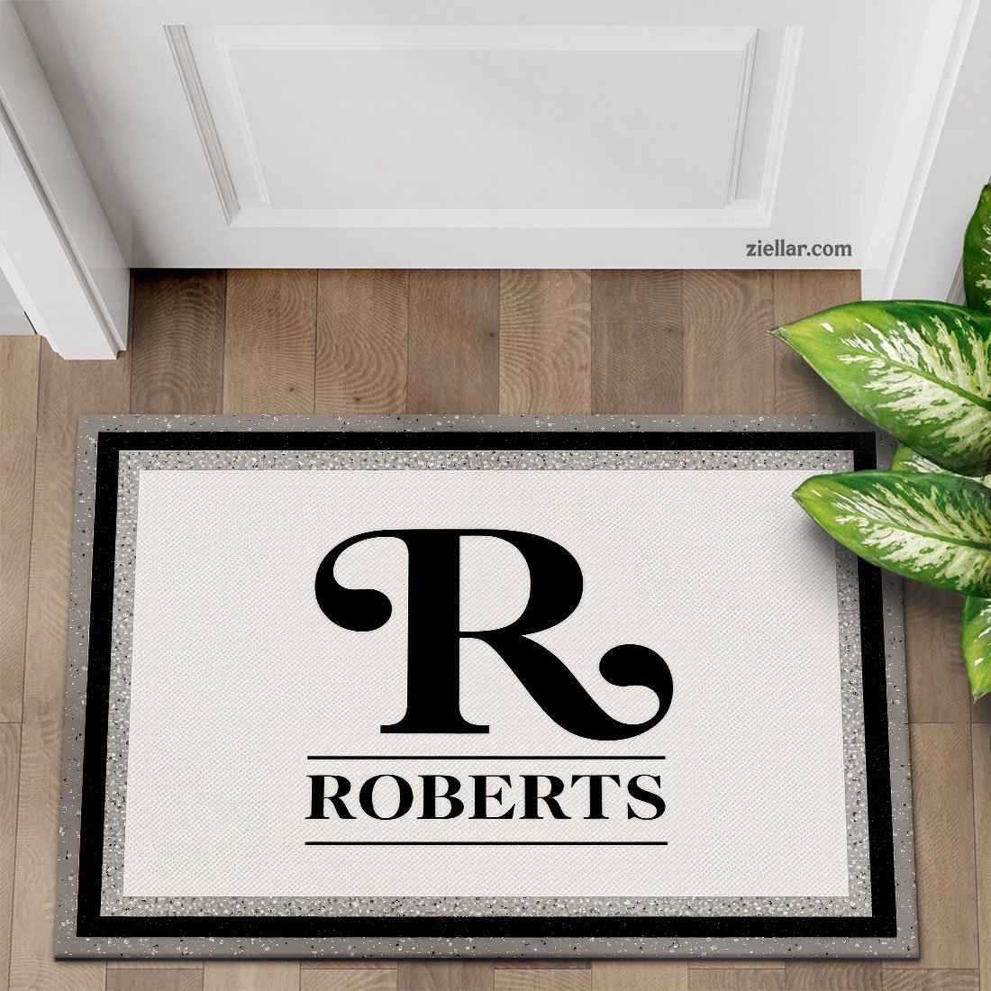 Monogram Family Doormat - Personalized Last Name Rug for Stylish Entryway Decor