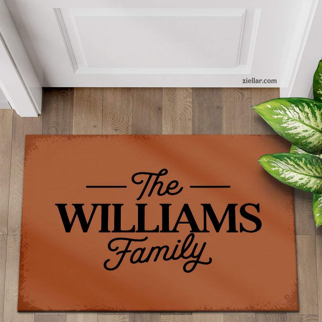 Personalized Doormat with Family Name - Elegant Custom Rug for Home Decor