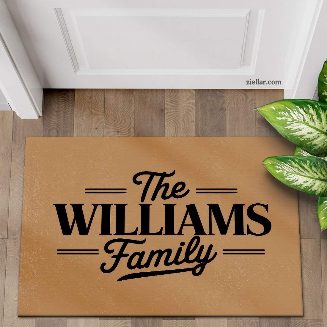 Unique Family Name Doormat - Custom Last Name Entry Rug for Front Door Decor