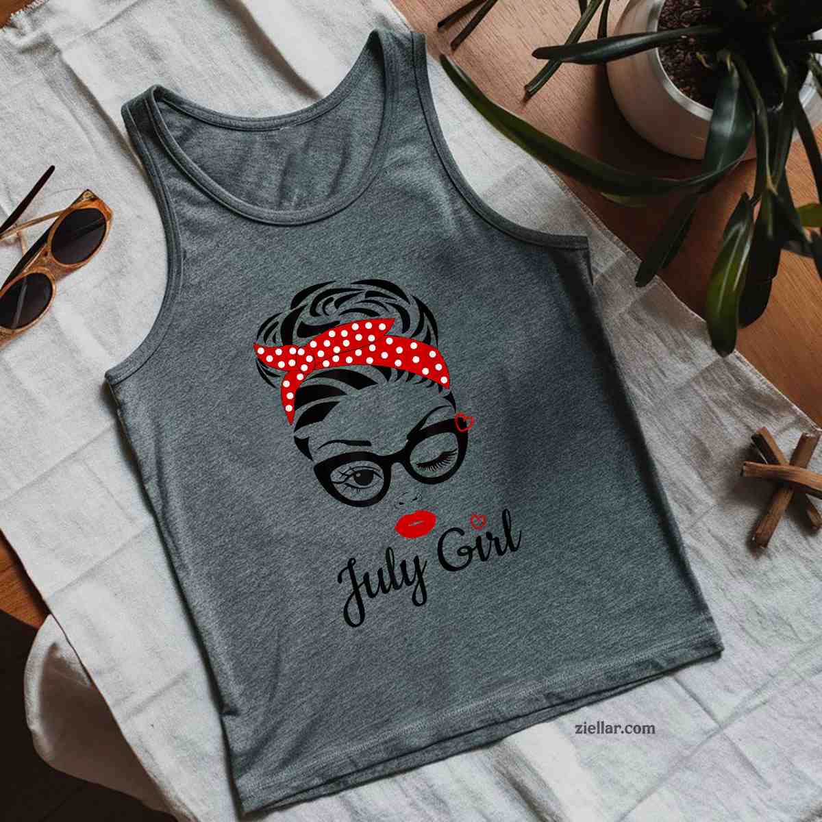 Women July Girl Birthday For Born Tank Top Shirt