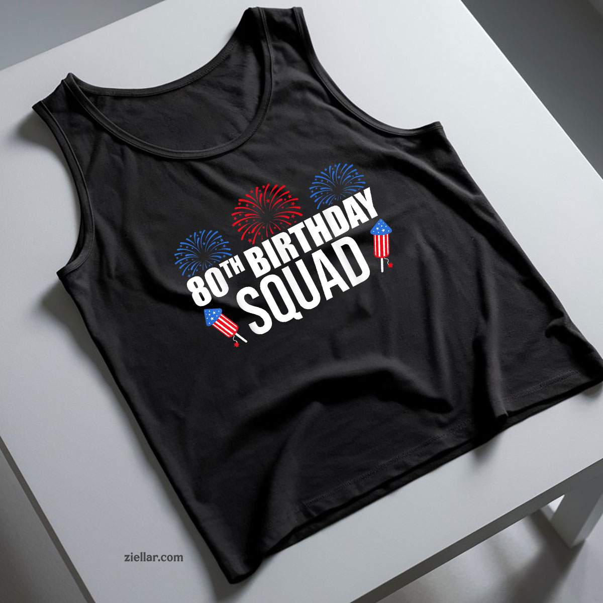 80th birthday squad, 4th of july matching fireworks Tank Top Shirt