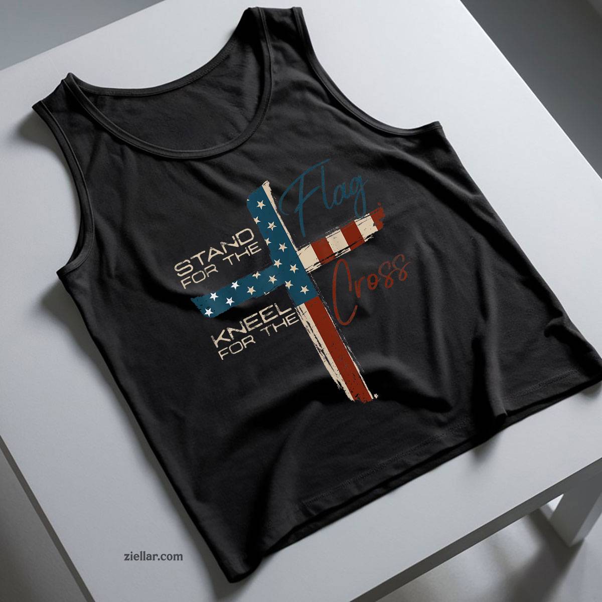 USA Flag Religious Quote 4th of July Christian Faith Tank Top Shirt Tee for Men Women Unisex