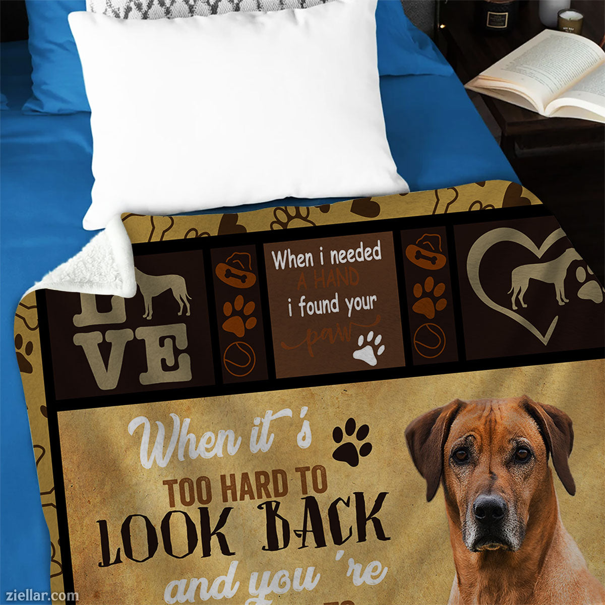 When It’s Too Hard Quilt Blanket, Fleece Blanket Dog Companion Encouragement Gift