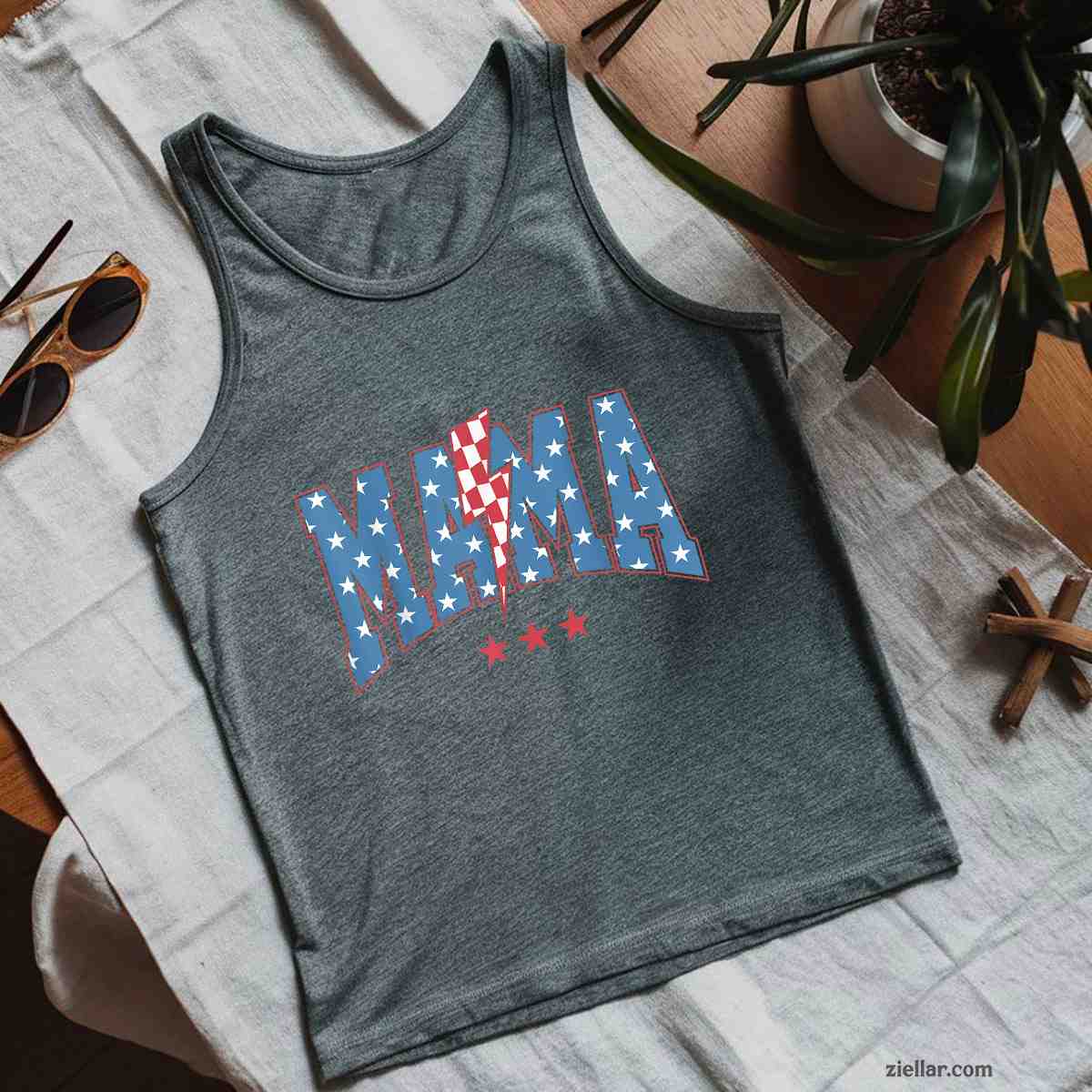 Mama Dada Mini 4th of July American Family Matching Tees Tank Top Shirt