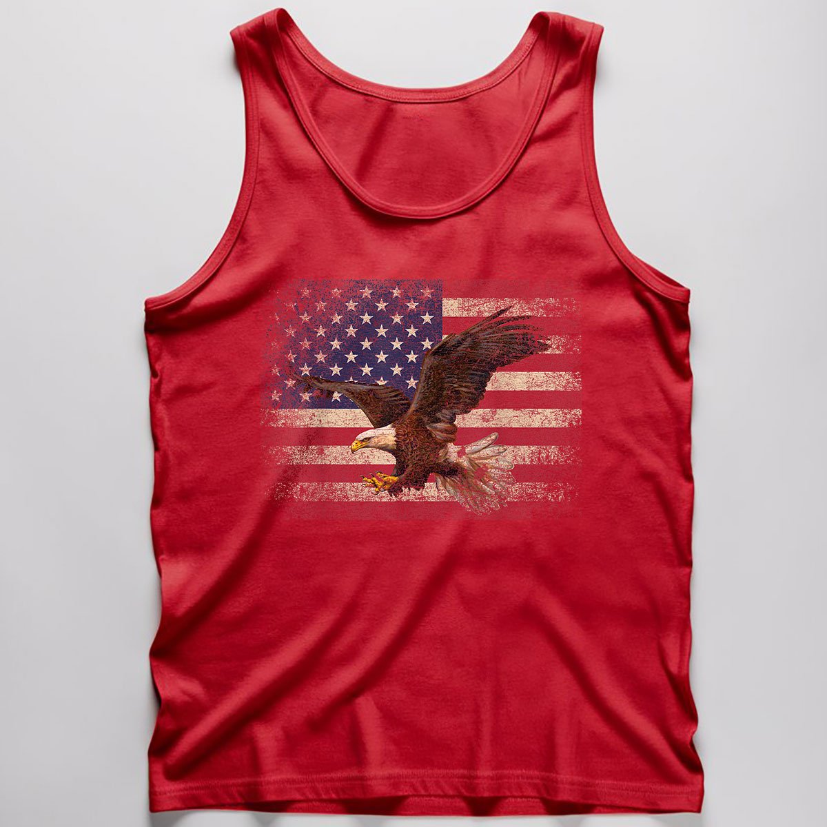 Bald Eagle 4th of July Christmas Gift American Flag Country Tank Top Shirt