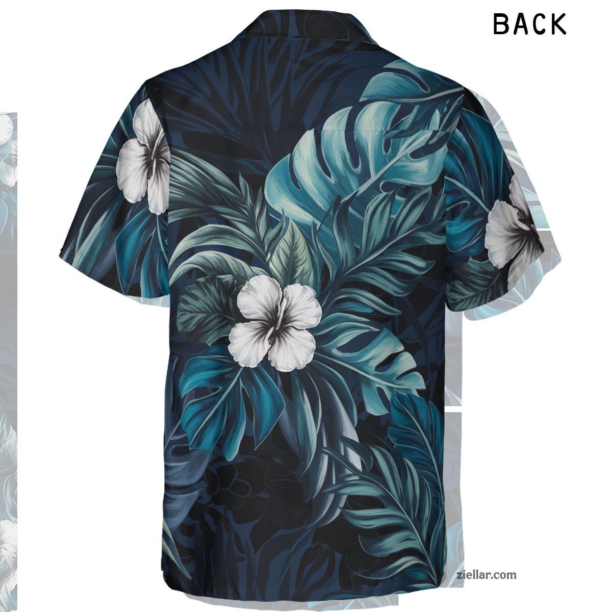 Blue Tropical Leaf and White Hibiscus Hawaiian Shirts Gift for Men Women Summer – Colorful Shirt for Coastal Style