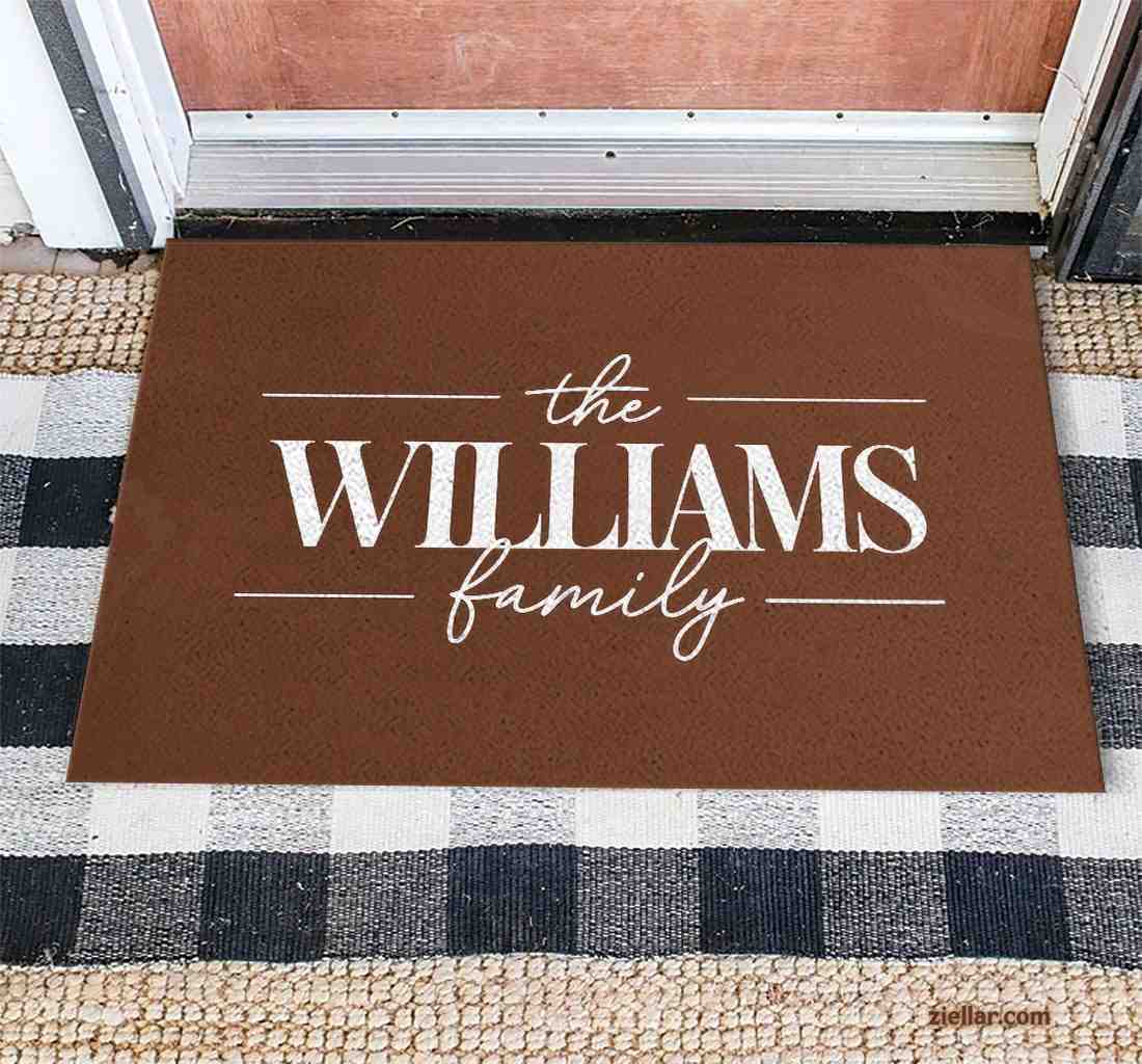 Custom Family Name Doormat - Personalized Last Name Rug for Stylish Entryway