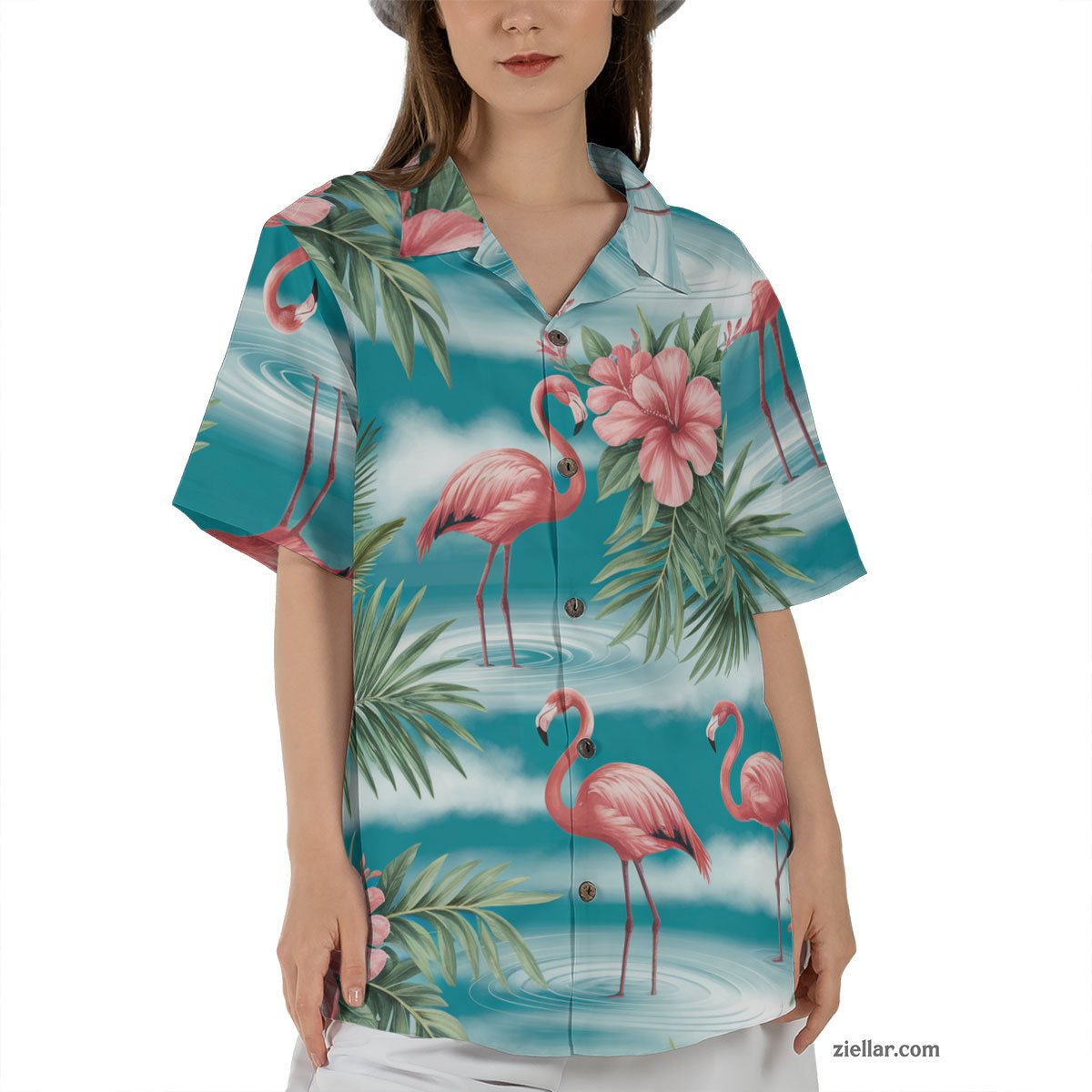 Flamingo and Tropical Flowers Hawaiian Shirts Men Women Beach Party – Aloha Style for Beach Parties