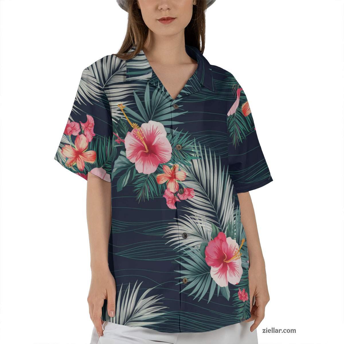 Green Palm Tree Hawaiian Shirt and Tee, Aloha Beach Vacation Party Outfit