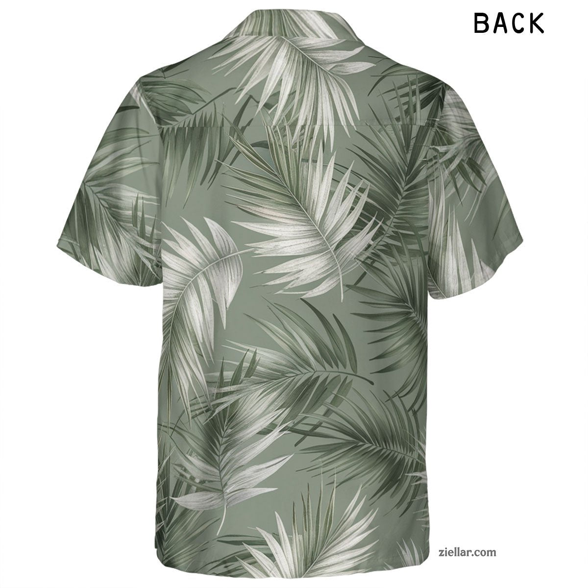Green Sage Palm Trees Hawaiian Shirt and Tee, Summer Beachwear Adults