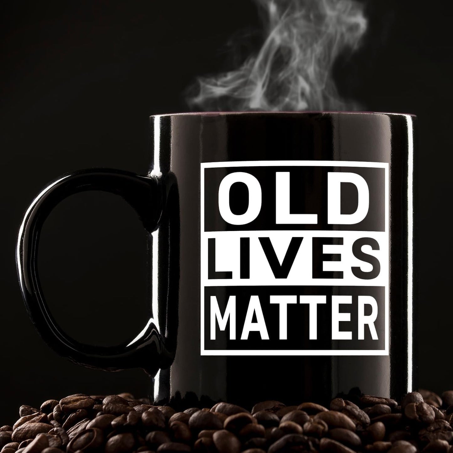 Old Lives Matter Mug, Funny Senior Citizen Gift for Grandma Grandpa, Retirement Gag 11 Oz