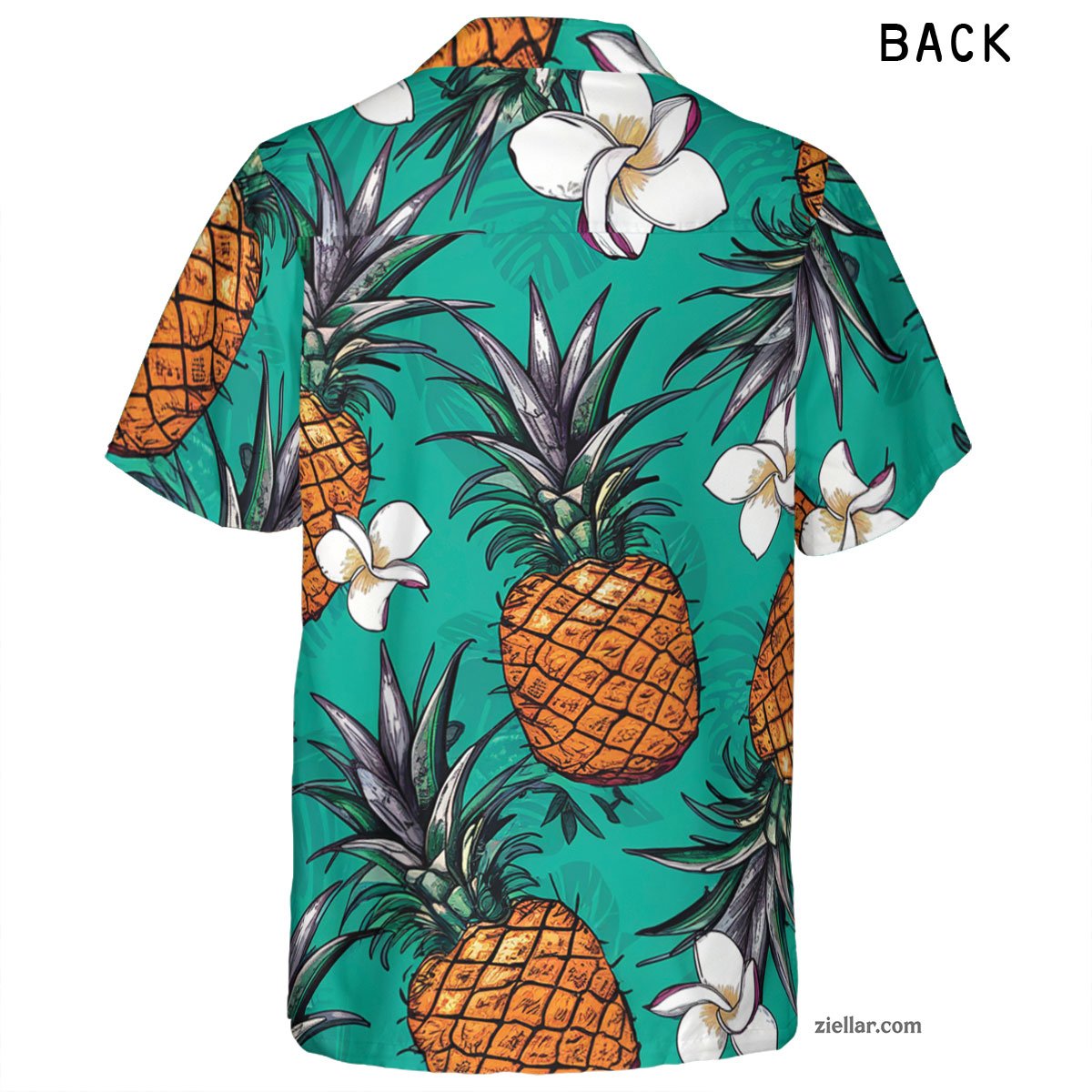 Pineapple & Floral Hawaiian Shirt Tee, Aloha Short Sleeve Outfit Gift