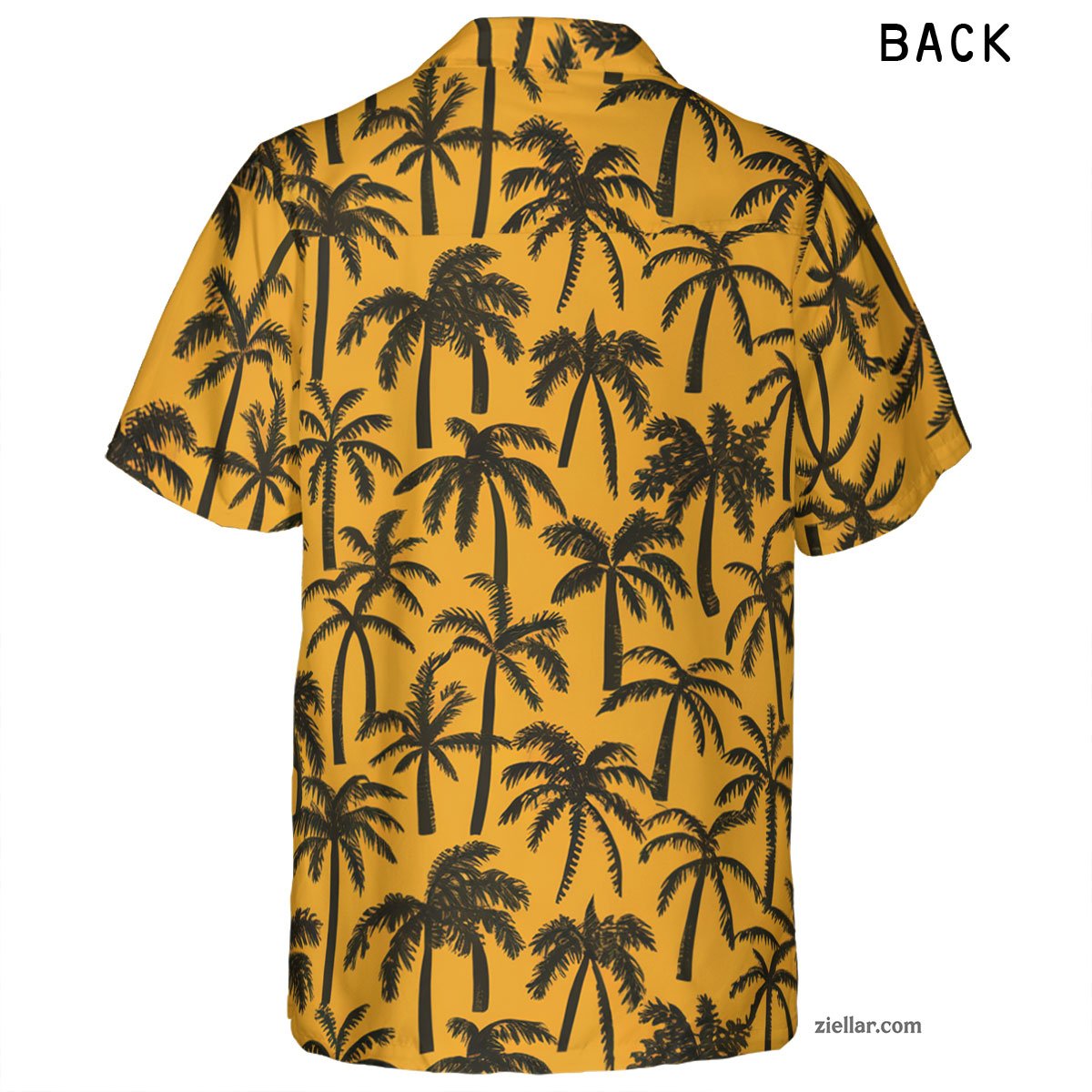 Stylish Black Palm Hawaiian Shirt Tee, Beach Vacation Shirt for Unisex