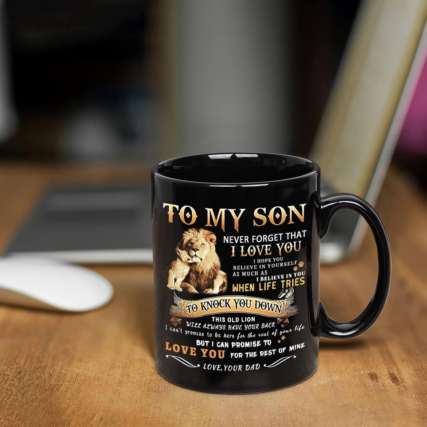 To My Son Mug from Dad, Inspirational Birthday, Graduation, Bonus Son Coffee Gift 11 Oz