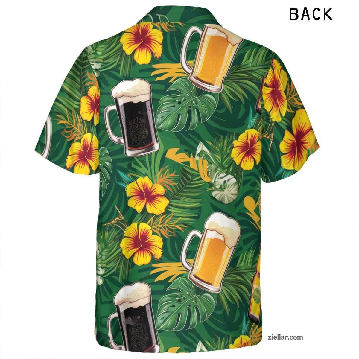 Tropical Beer & Pineapple Hawaiian Shirt and Tee, Fun Island Beach Party Outfit