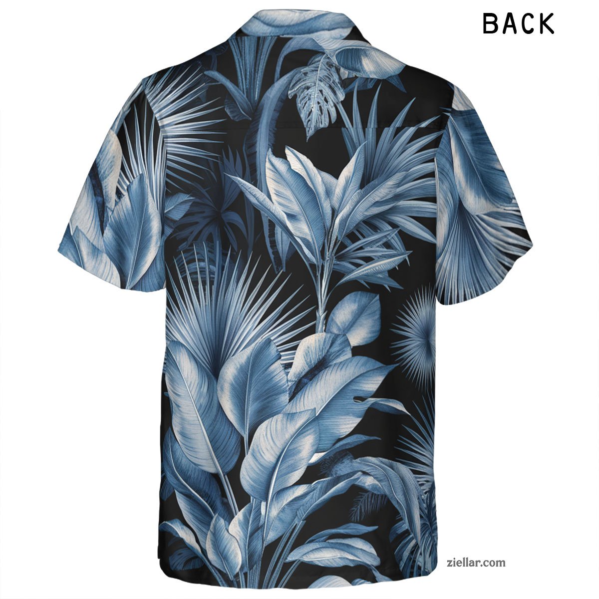 Tropical Blue Leaves Hawaiian Shirt Tee, Aloha Vacation Shirt Unisex