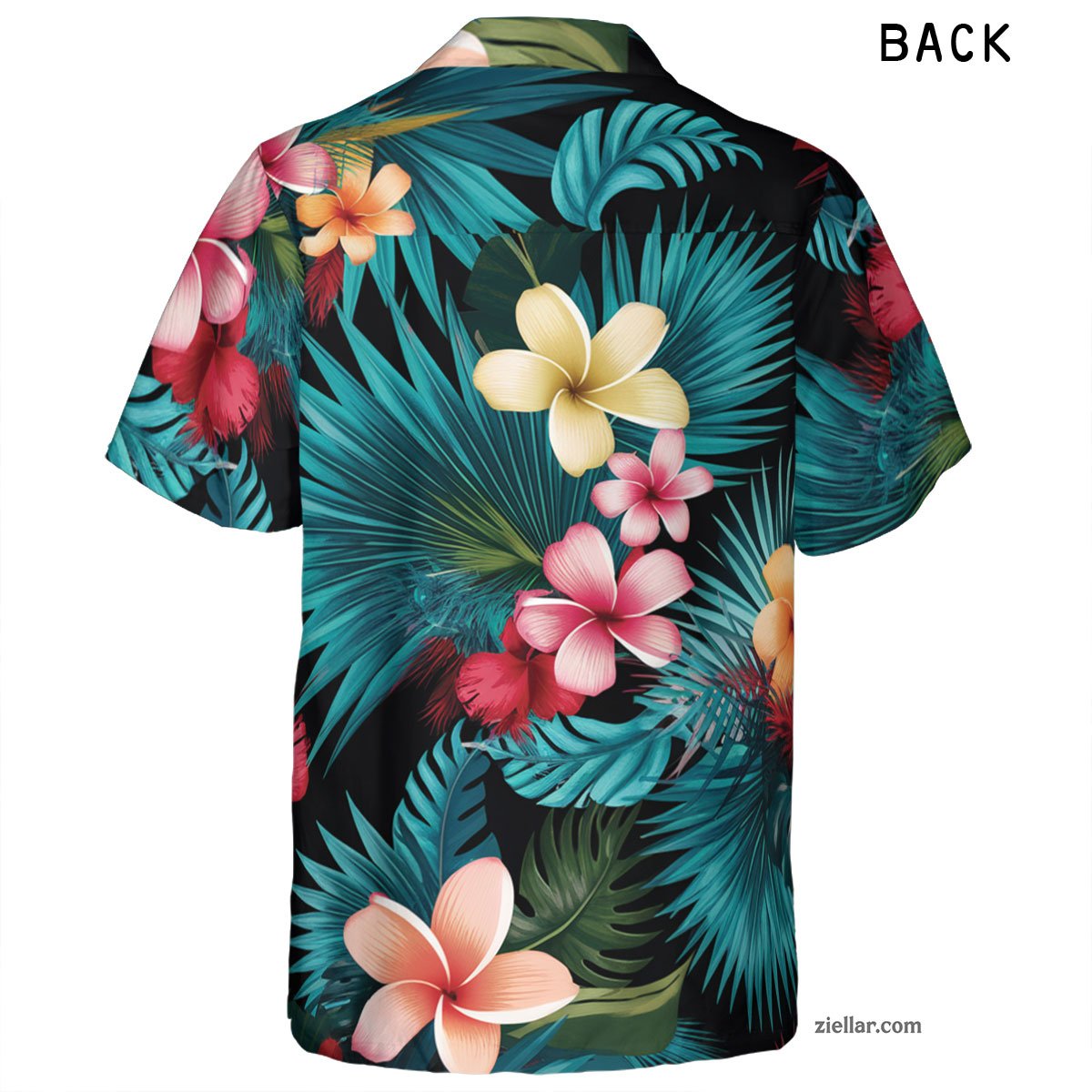 Tropical Floral Paradise Hawaiian Shirt Tee, Beach Outfit Gift for Adults