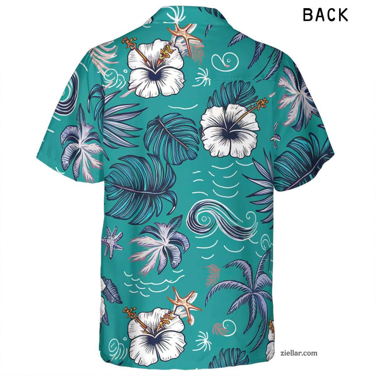 Vibrant Palm Hibiscus Hawaiian Shirt and Tee, Summer Beach Shirt Unisex