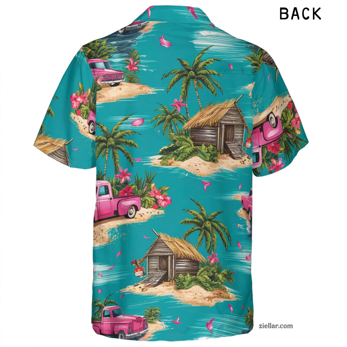 Vintage Truck Island Hawaiian Shirt Tee, Classic Aloha Outfit for Men Women