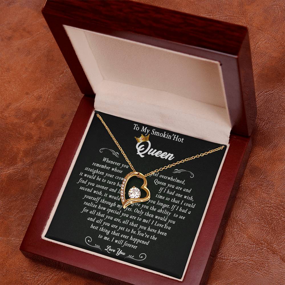 369C To My Smokin Hot Queen Crown Necklace Gift For Wife Soulmate Valentines Day Gift