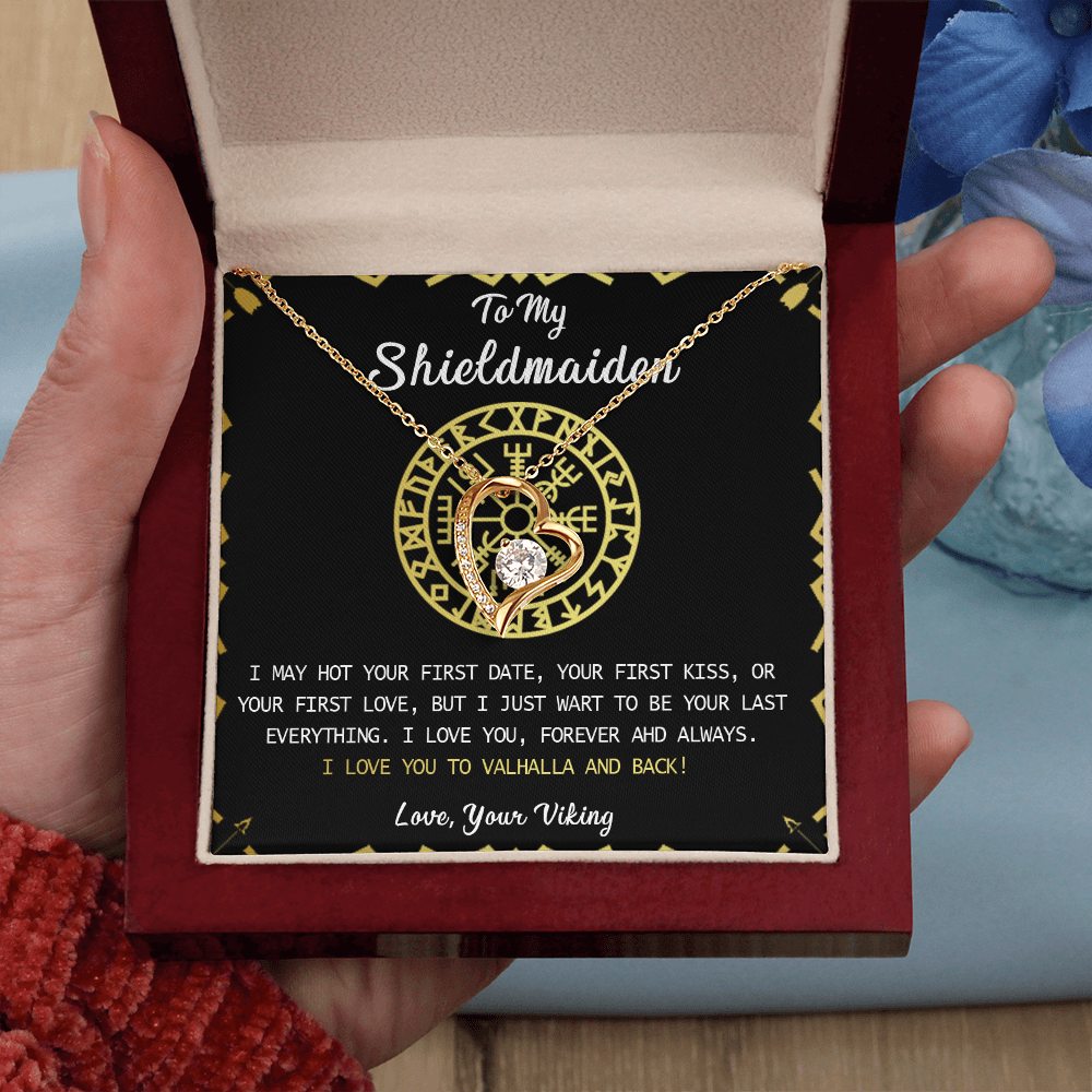 373C Shieldmaiden Viking Necklace Gift for Wife, Lagertha Inspired Pendant