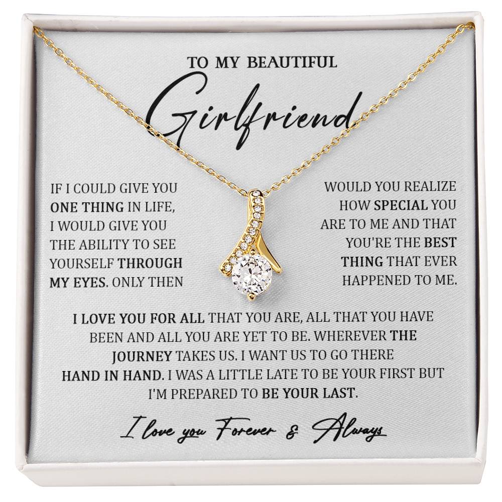 724B To My Girlfriend Necklace, Necklace Gift For your Girlfriend, Valentine Gifts