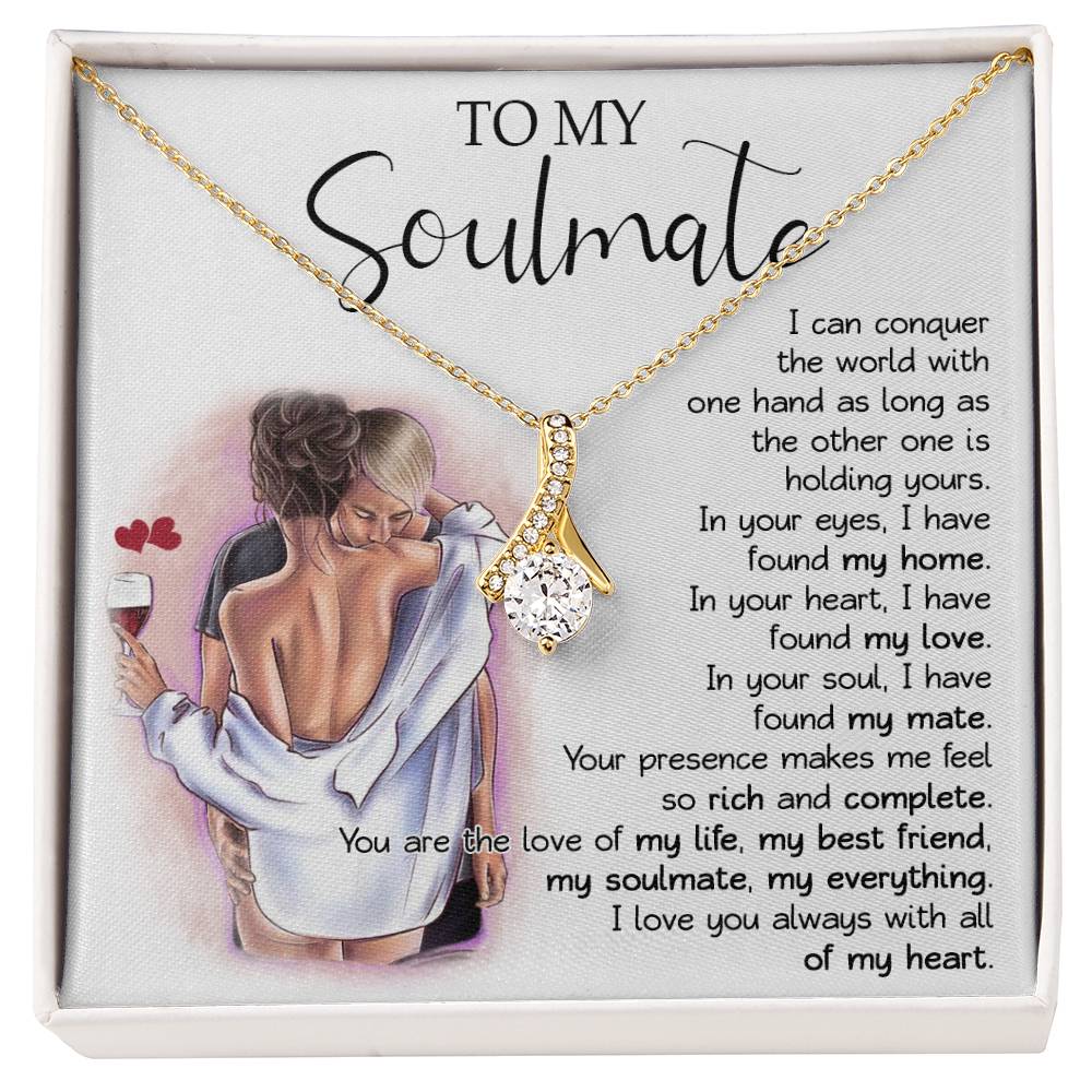 811B To My Soulmate Necklace Gift for Wife, Gift for Girlfriend, Gift for Soulmate