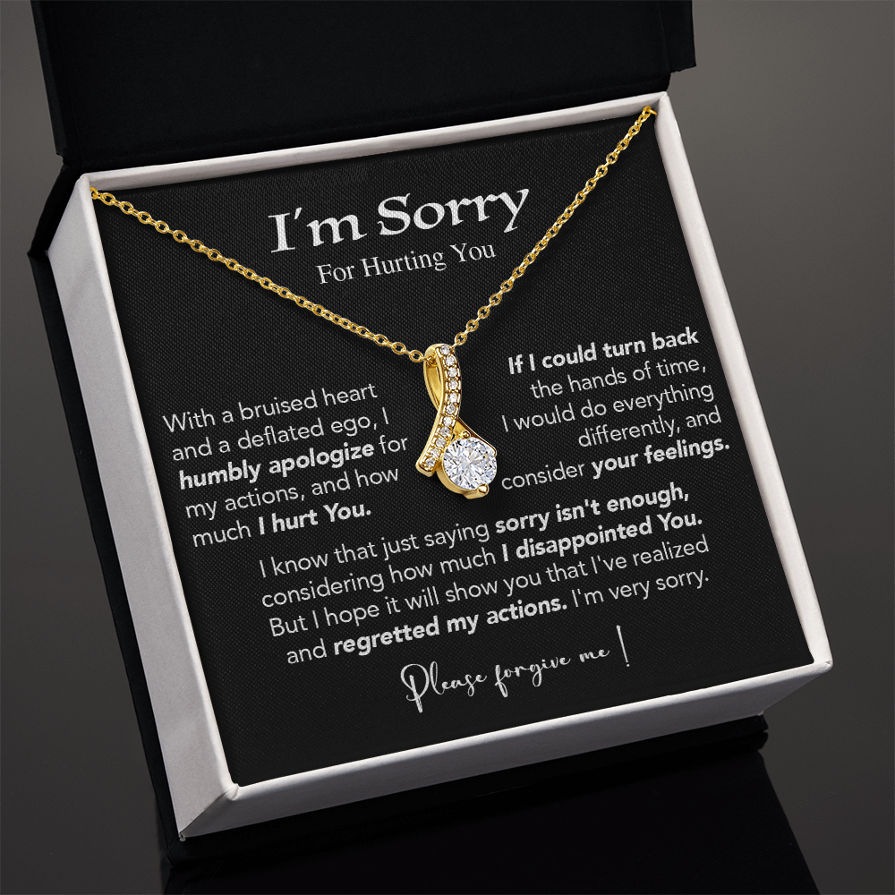 398B-I'm Sorry Necklace, Please Forgive Me Apology Gift, Jewelry for Christmas