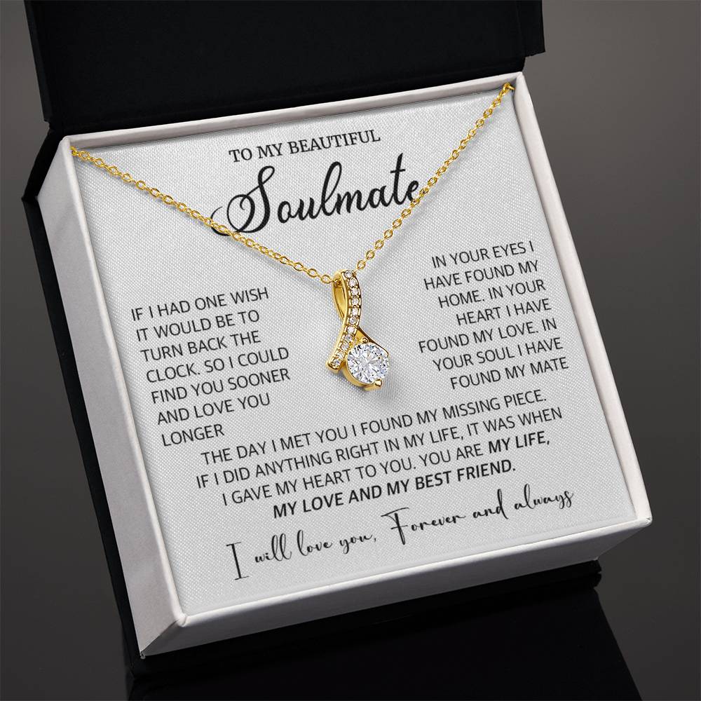 403B To My Beautiful Soulmate/Wife Necklace, Christmas, Valentine Gift For Her/Wife