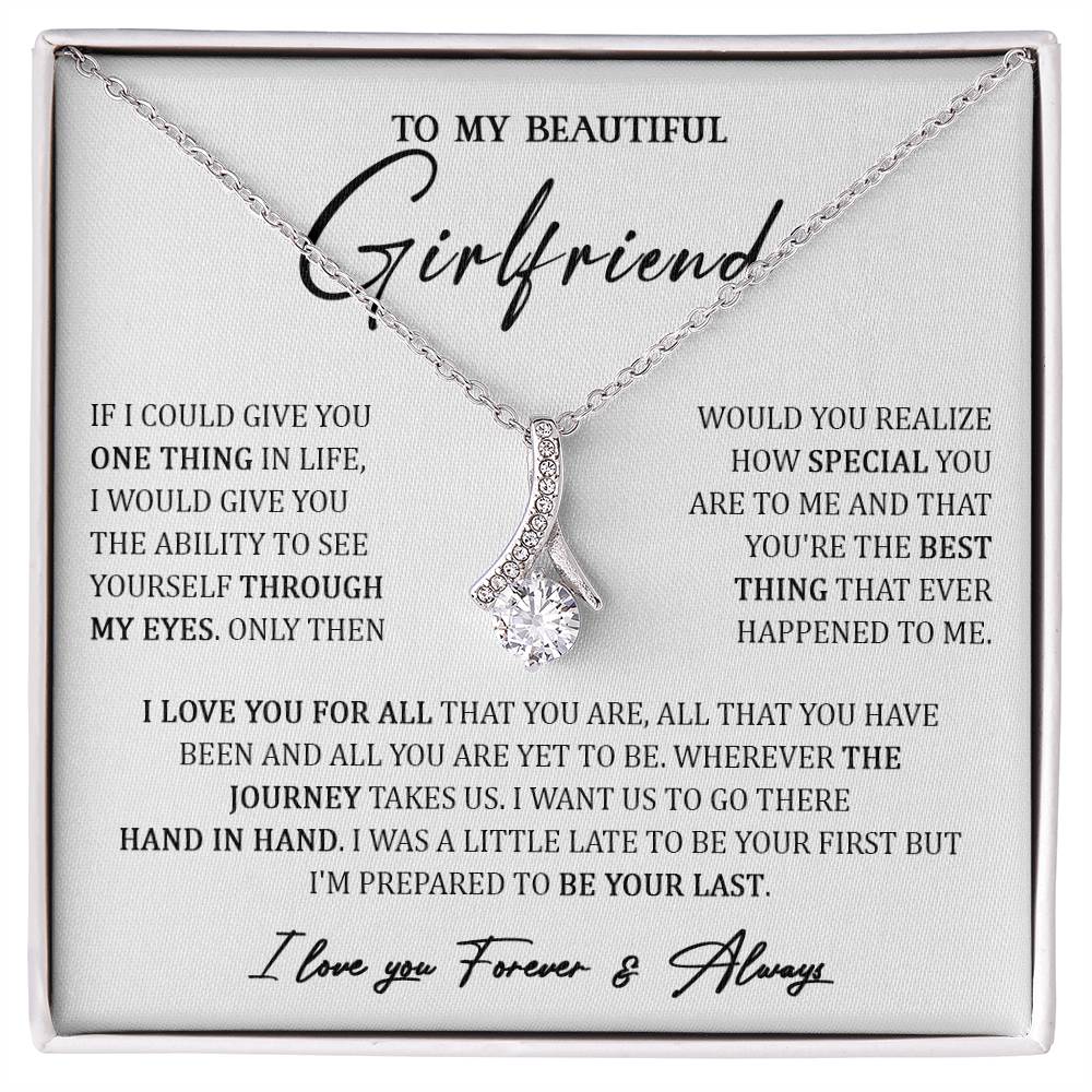 724B To My Girlfriend Necklace, Necklace Gift For your Girlfriend, Valentine Gifts