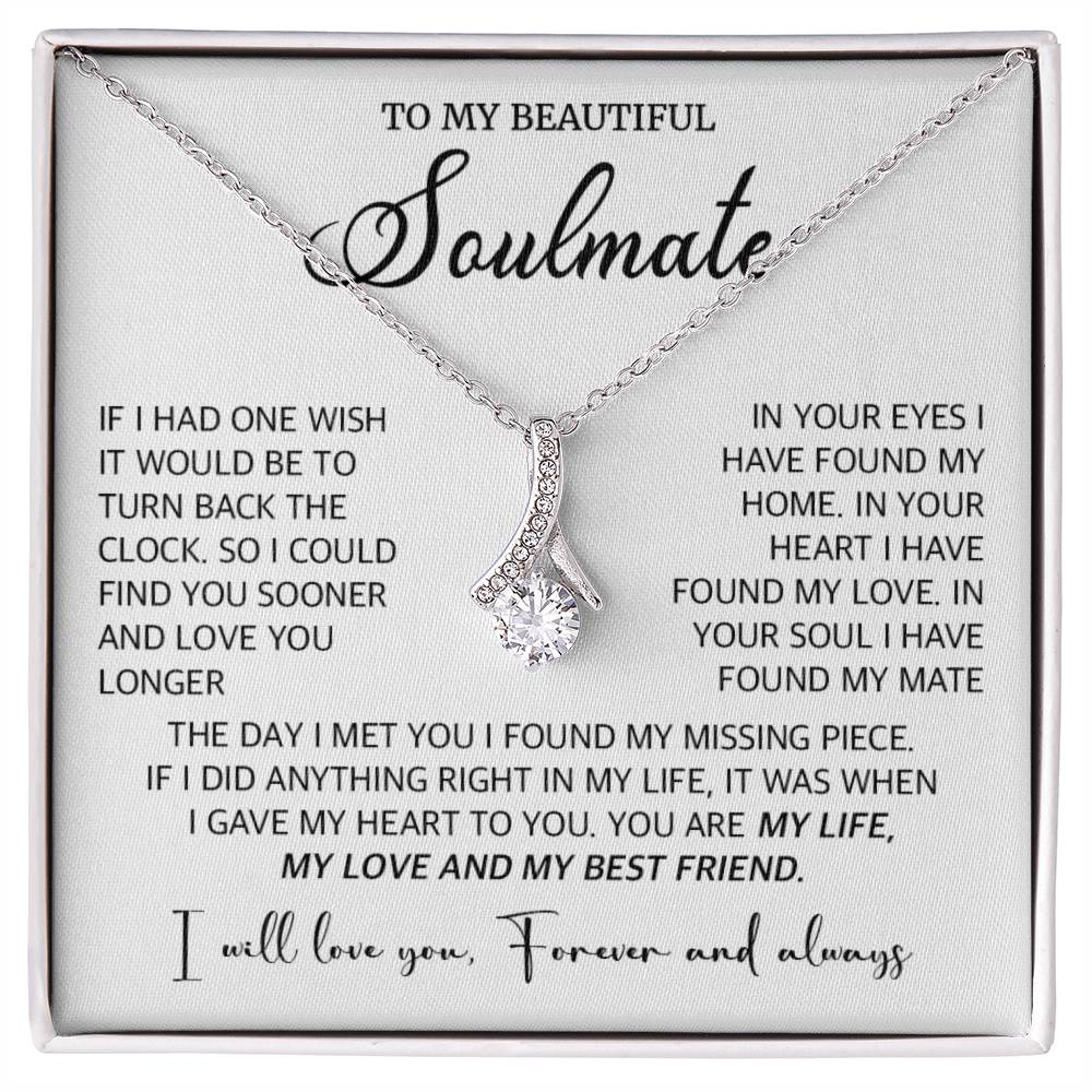 403B To My Beautiful Soulmate/Wife Necklace, Christmas, Valentine Gift For Her/Wife