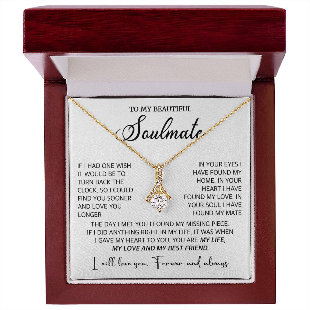 403B To My Beautiful Soulmate/Wife Necklace, Christmas, Valentine Gift For Her/Wife