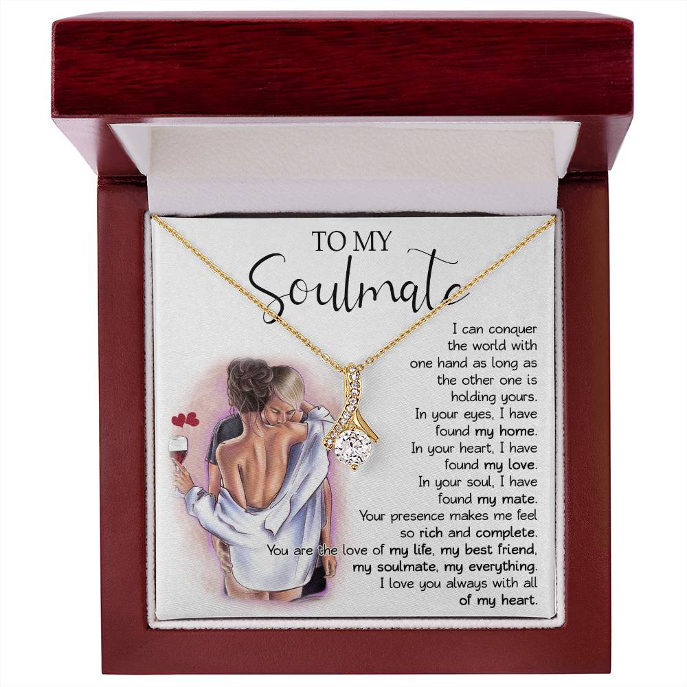 811B To My Soulmate Necklace Gift for Wife, Gift for Girlfriend, Gift for Soulmate