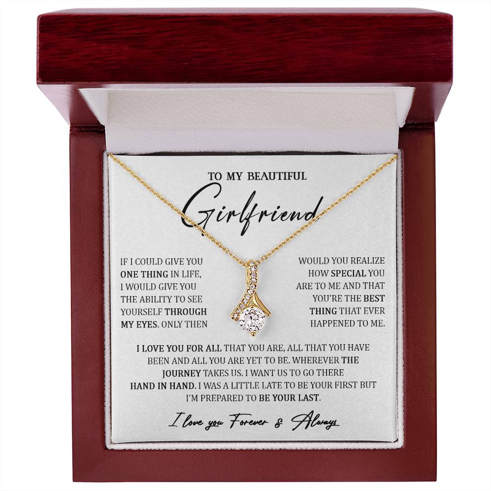 724B To My Girlfriend Necklace, Necklace Gift For your Girlfriend, Valentine Gifts