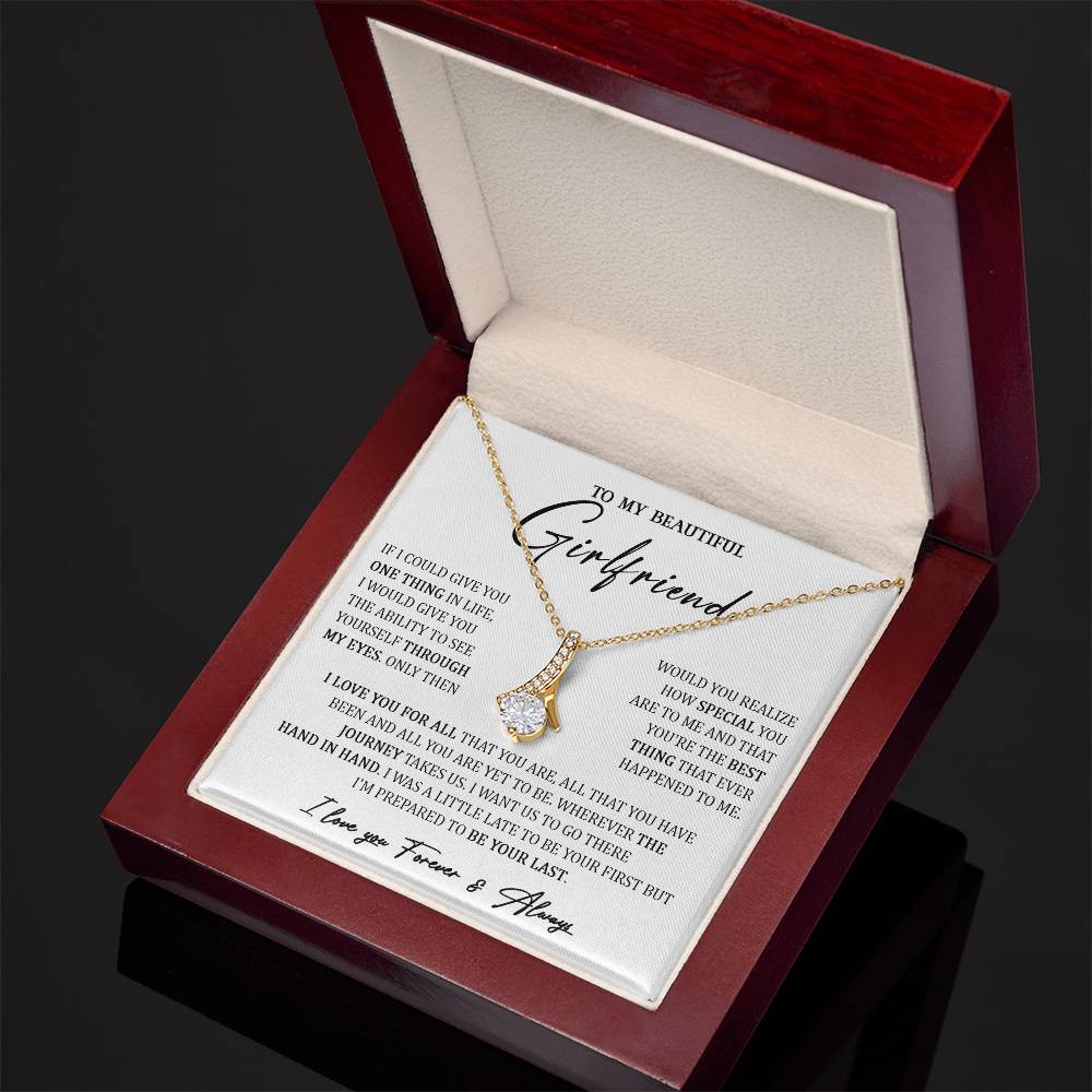 724B To My Girlfriend Necklace, Necklace Gift For your Girlfriend, Valentine Gifts
