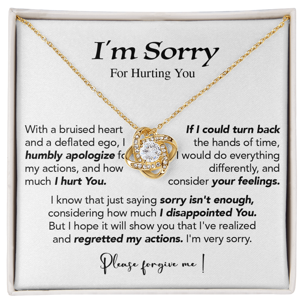 397A Apology Necklace Gift, "I'm Sorry for Hurting You," Forgive Me Jewelry Xmas