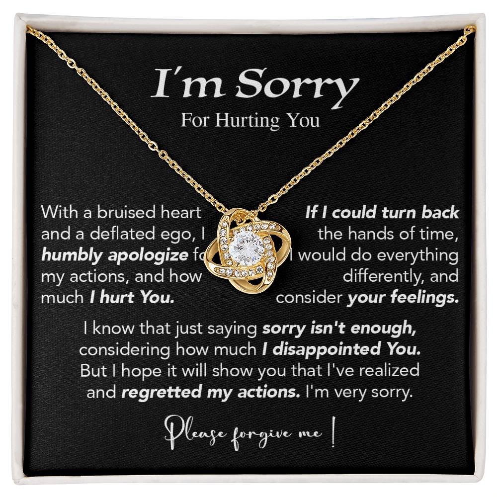 398A I'm sorry For Hurting You Necklace, Please Forgive Me Apology, Necklace Gift