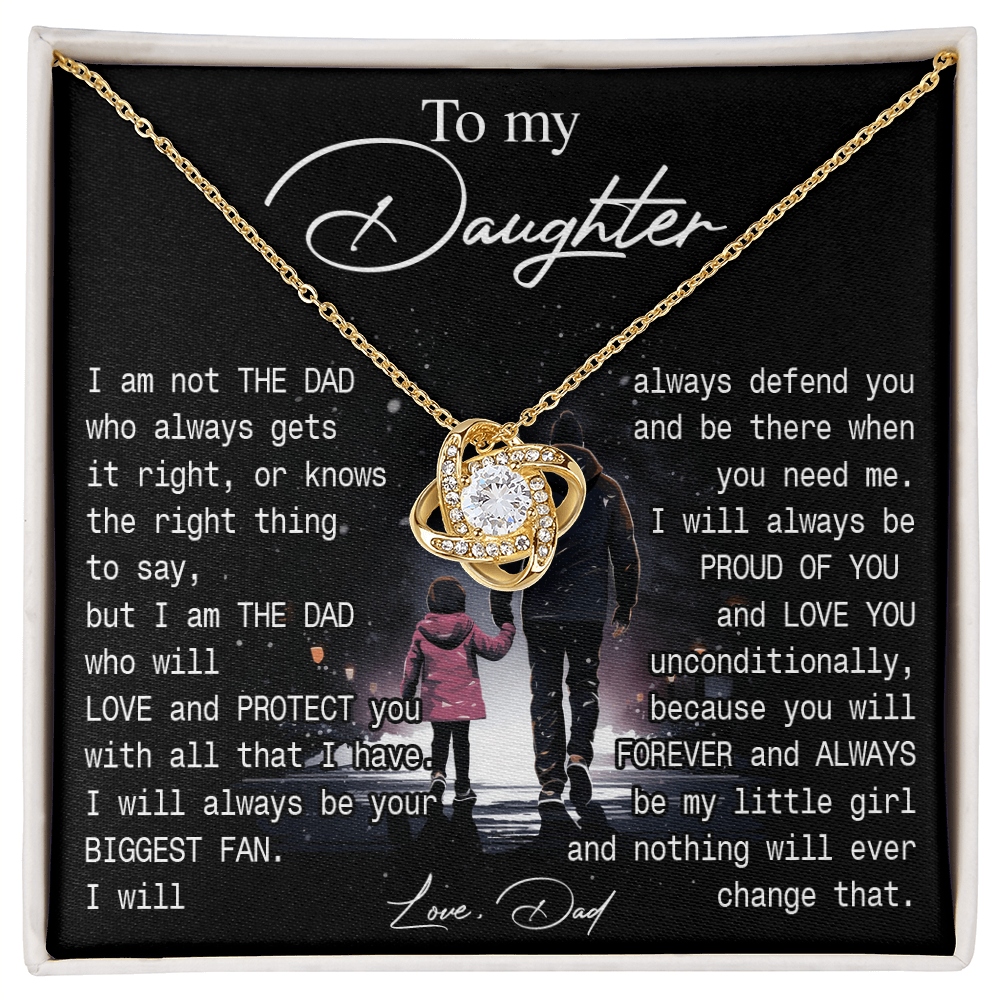 774A-To My Daughter Necklace Gift from Dad, You always be be little girl, Women Gift