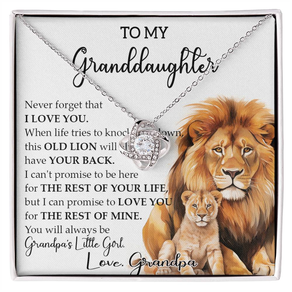 769A Necklace Gift for Granddaughter from Lion Grandpa, Women's Necklace Xmas Gifts