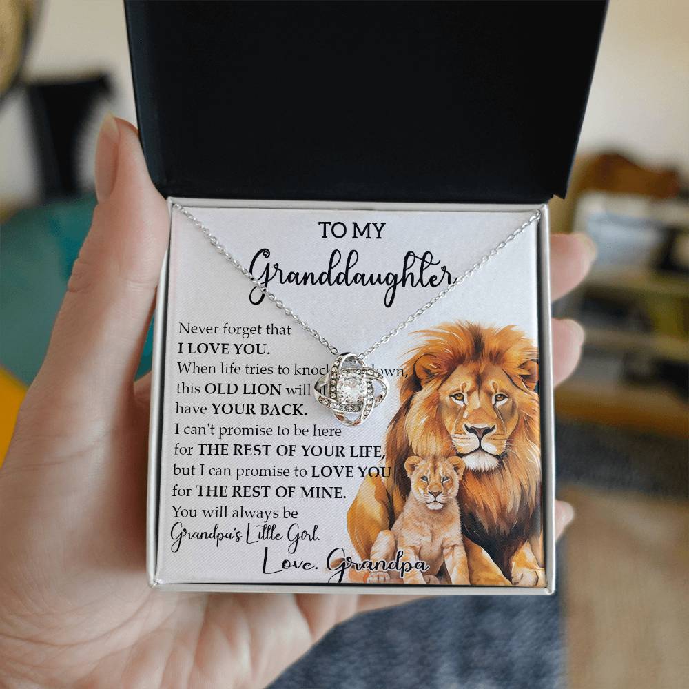 769A Necklace Gift for Granddaughter from Lion Grandpa, Women's Necklace Xmas Gifts