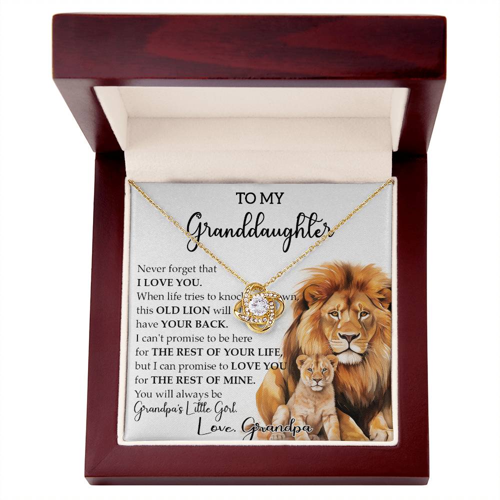 769A Necklace Gift for Granddaughter from Lion Grandpa, Women's Necklace Xmas Gifts
