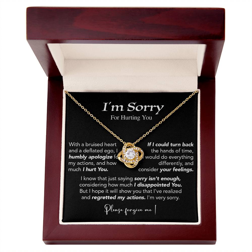 398A I'm sorry For Hurting You Necklace, Please Forgive Me Apology, Necklace Gift