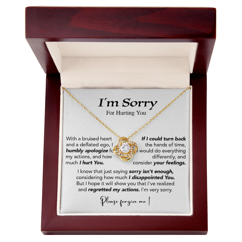397A Apology Necklace Gift, "I'm Sorry for Hurting You," Forgive Me Jewelry Xmas
