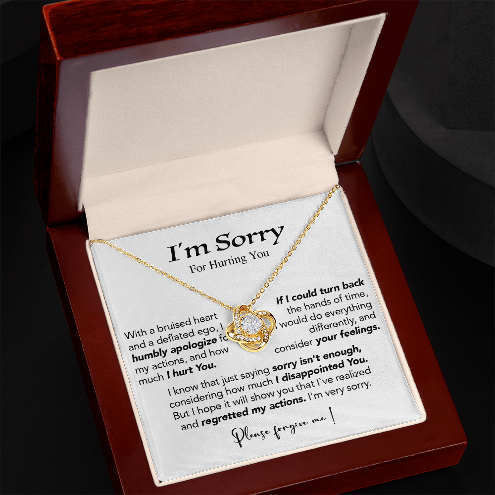 397A Apology Necklace Gift, "I'm Sorry for Hurting You," Forgive Me Jewelry Xmas