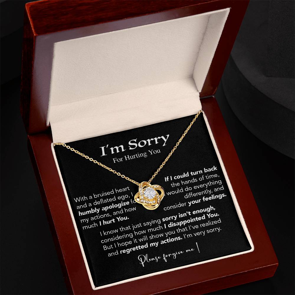 398A I'm sorry For Hurting You Necklace, Please Forgive Me Apology, Necklace Gift