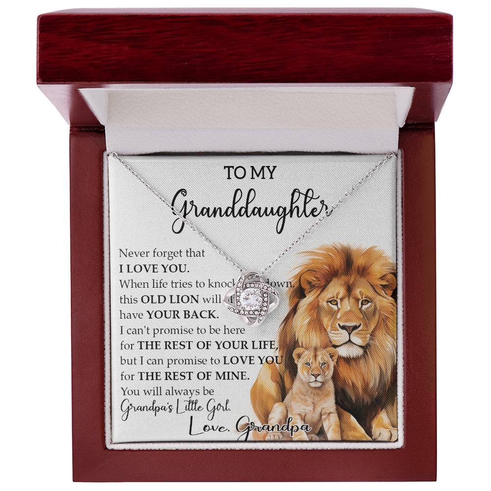 769A Necklace Gift for Granddaughter from Lion Grandpa, Women's Necklace Xmas Gifts